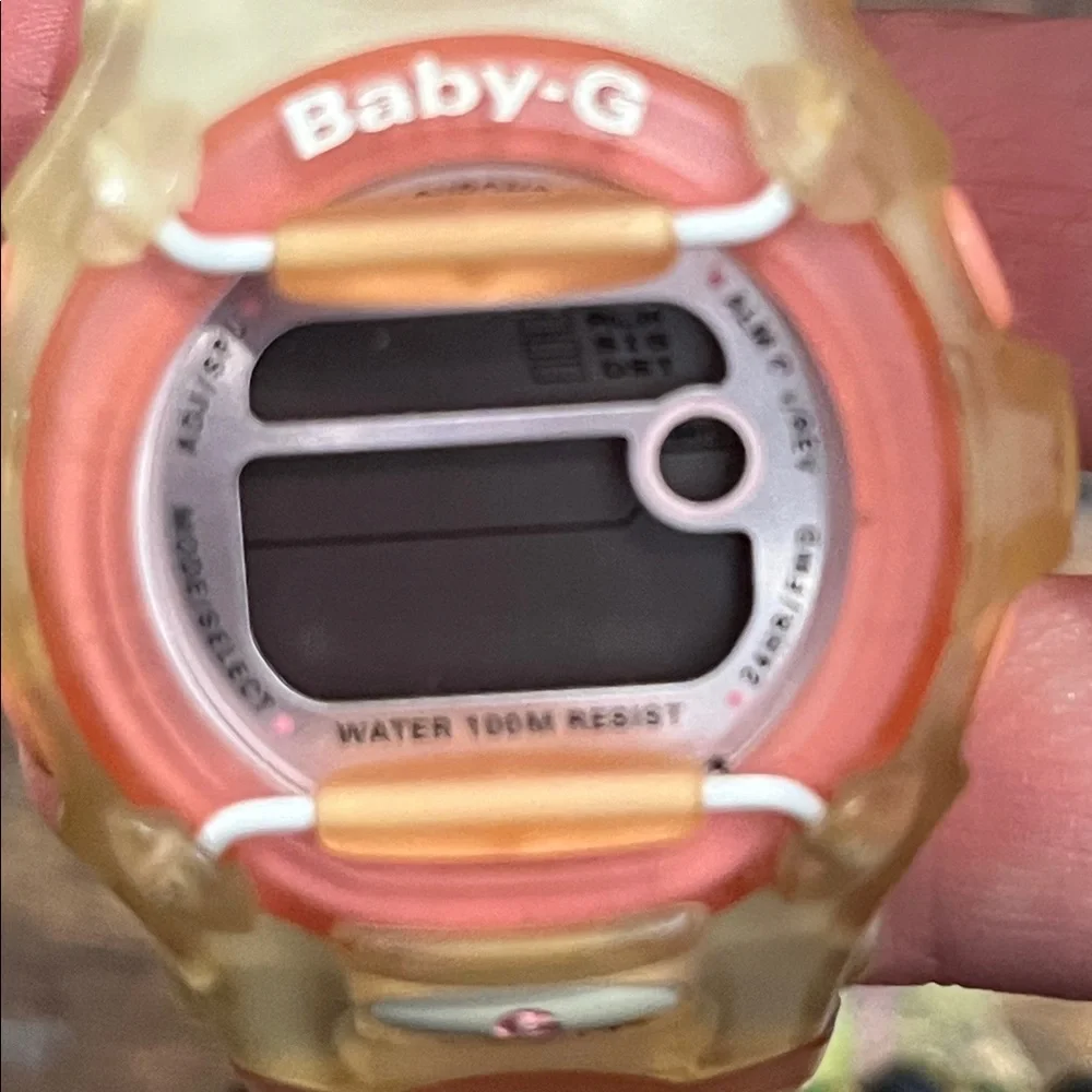 Casio Baby-G Pink and Translucent Cream Digital Sports Watch